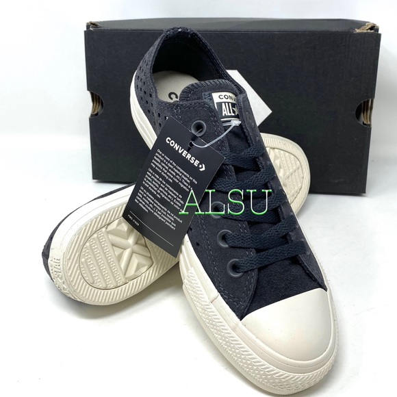 Converse Ctas Suede Low Top Almost Black Women’s - Picture 10 of 11